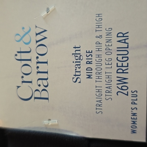 CROFT AND BARROW WOMEN'S PLUS SIZE NAVY BLUE PULL-ON DRESS PANTS SIZE 26W - Picture 12 of 13